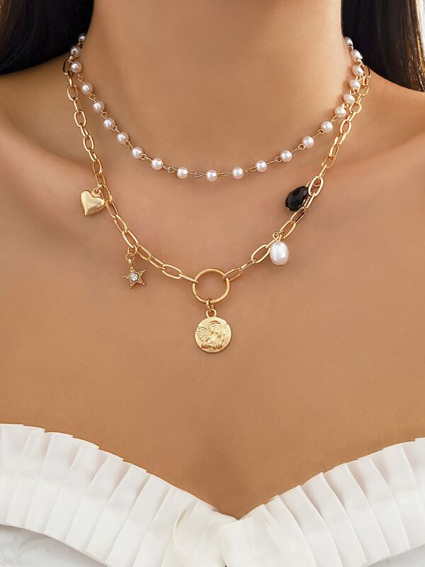 Conjunto sol y luna ( dos collares independientes)