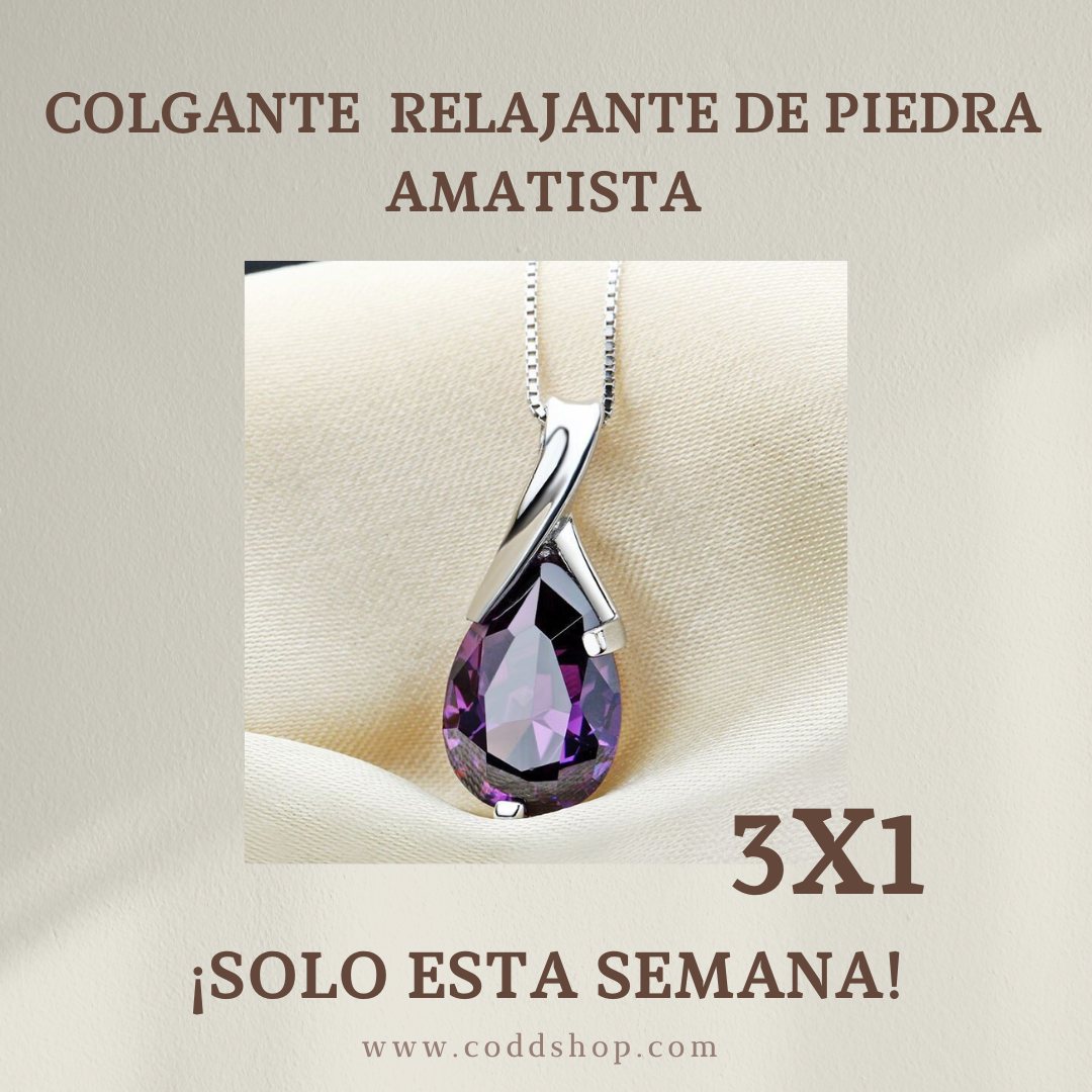 Colgante relajante de Piedra Amatista (OFERTA 3X1)