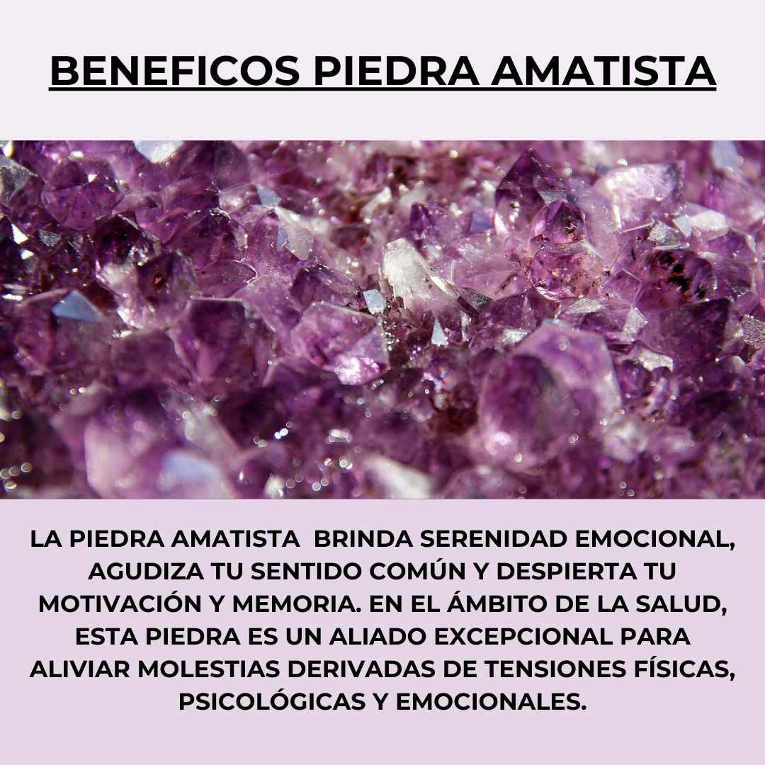 Colgante relajante de Piedra Amatista (2x1)